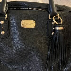 Michael Kors Black Pebbled Leather Satchel